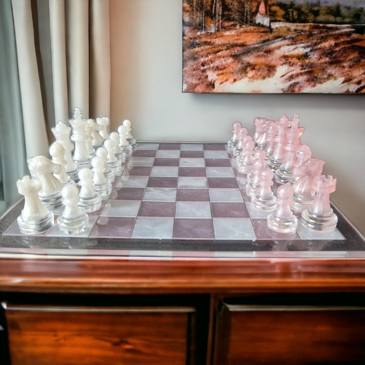 Handmade Epoxy Resin chess set
