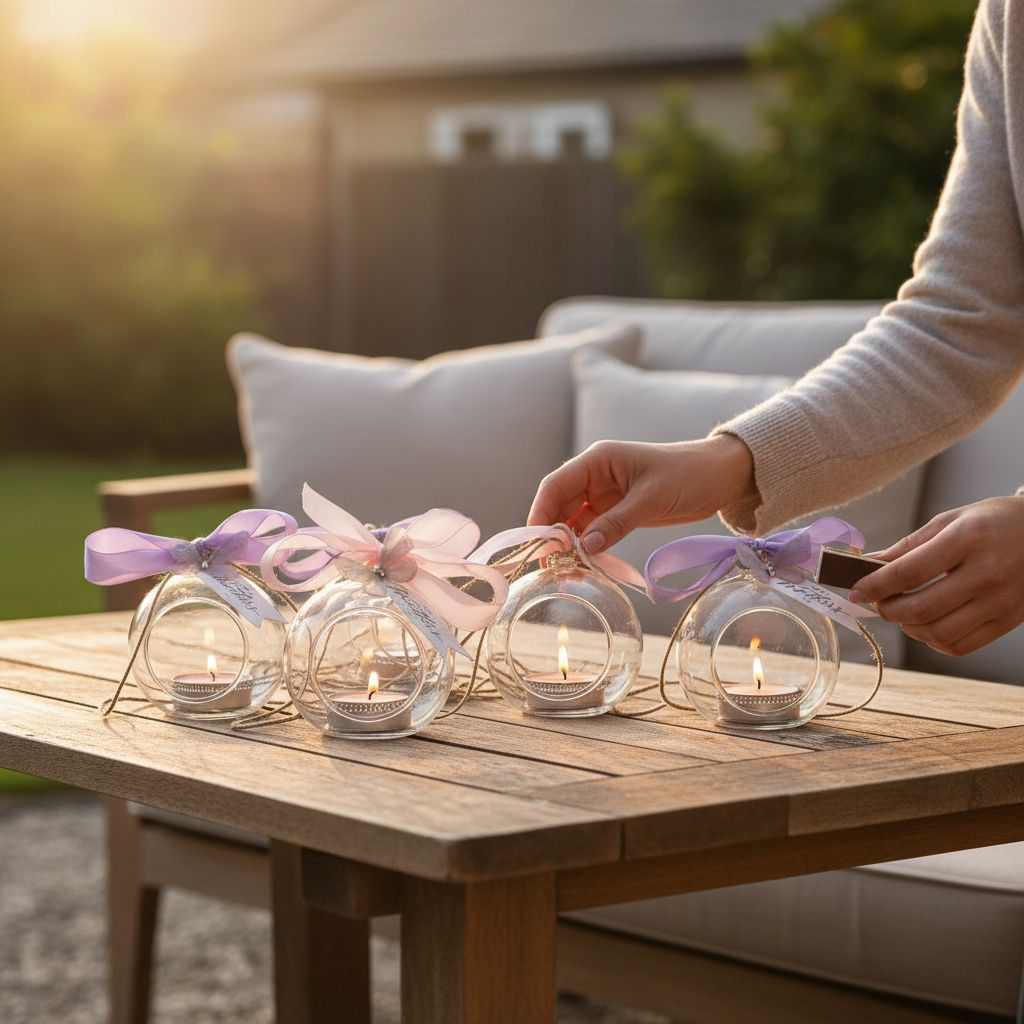 Hanging Glass tealight holder