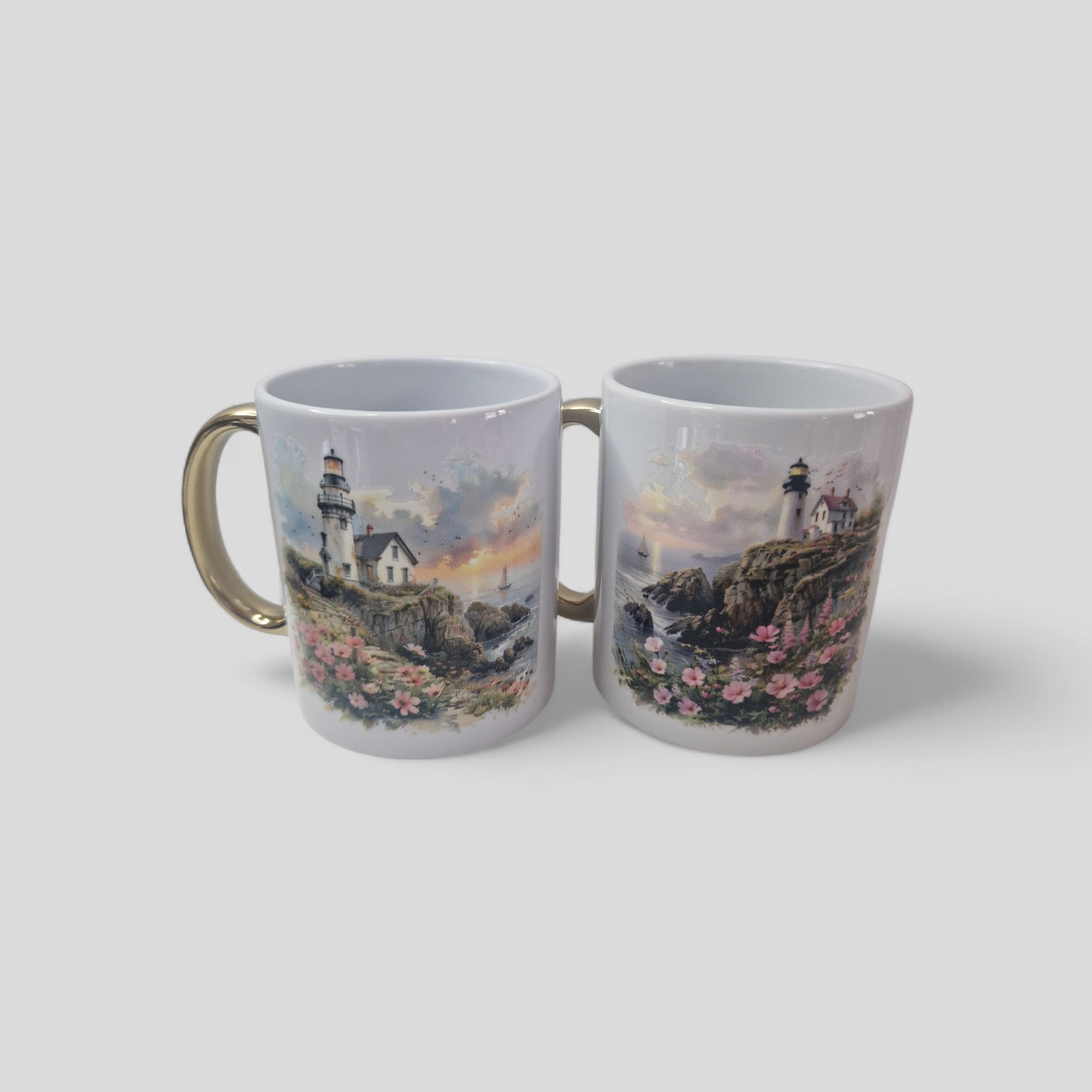 Lighthouse coffee mugs