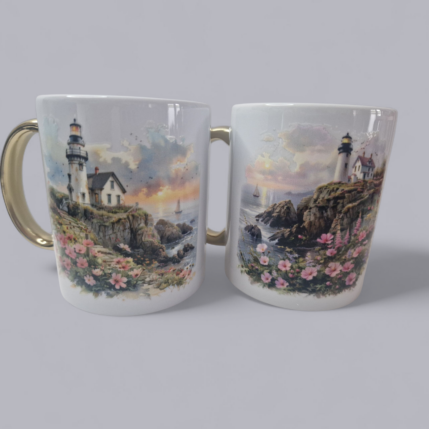 Lighthouse coffee mugs