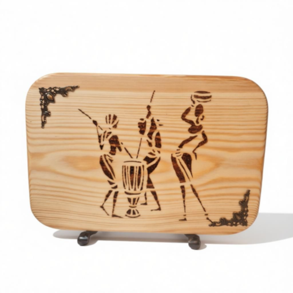 Zulu lady wooden display board