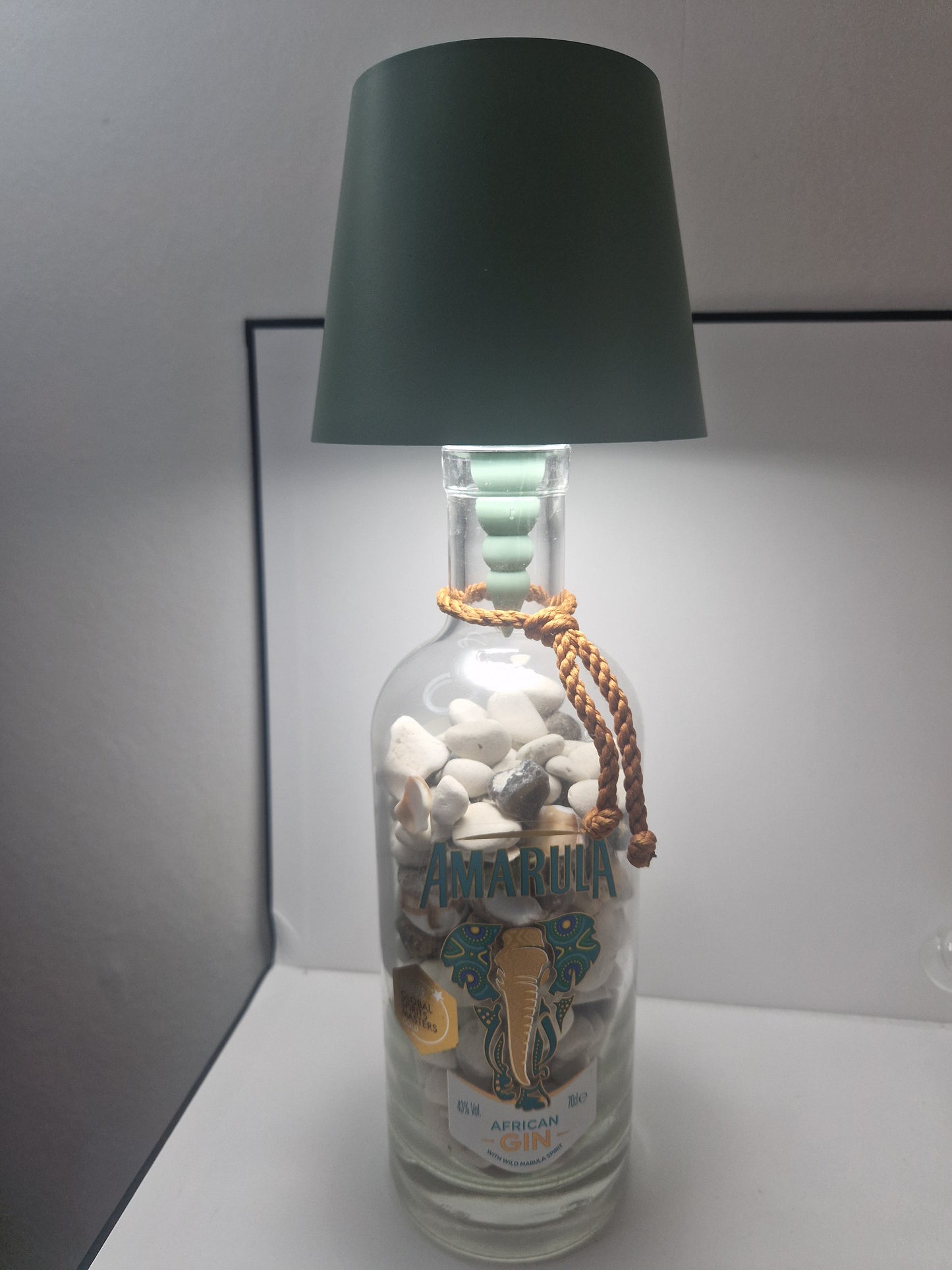 Amarula gin bottle lamp