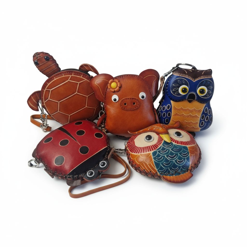 Handmade leather coin purse