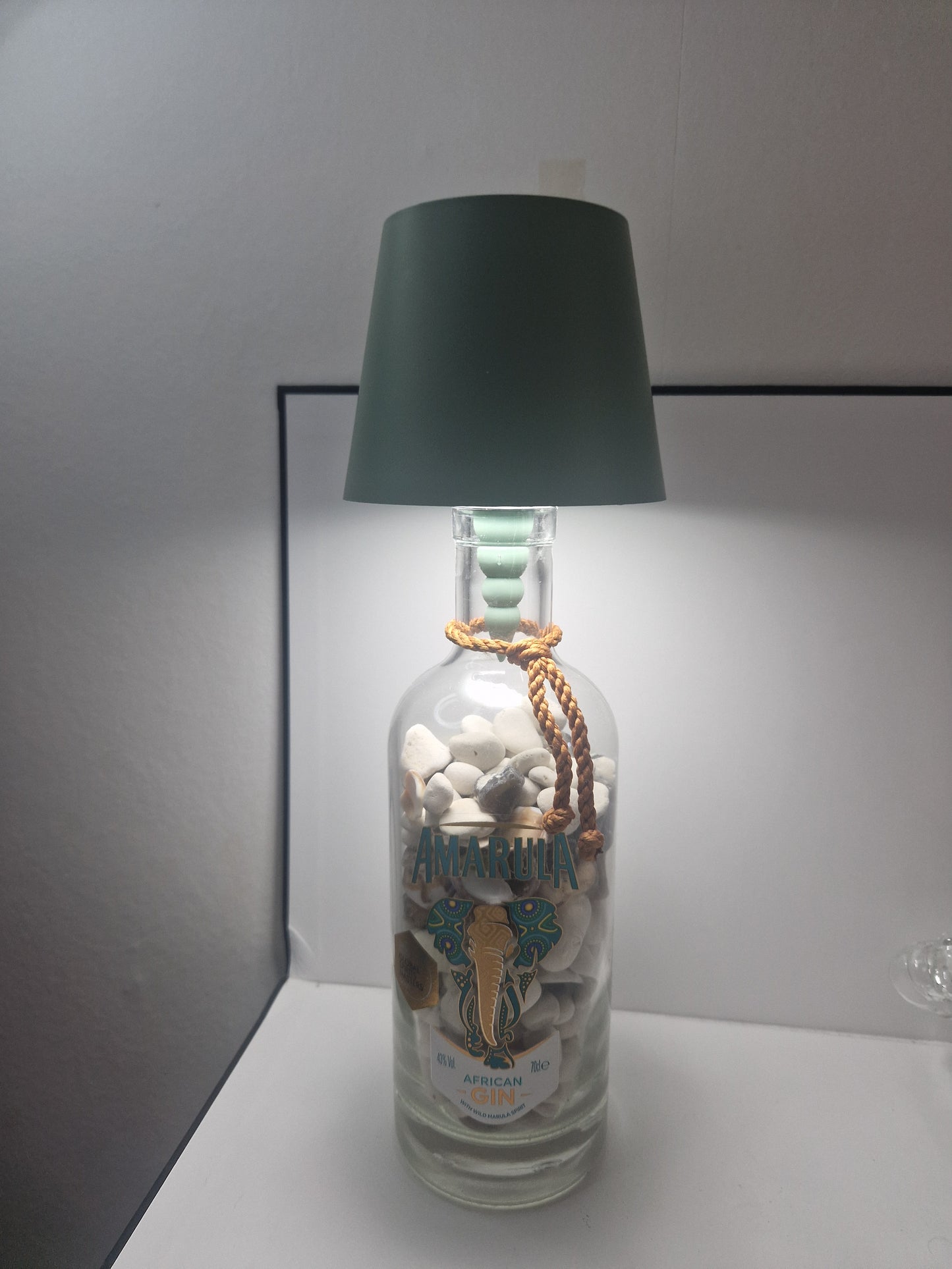 Amarula gin bottle lamp