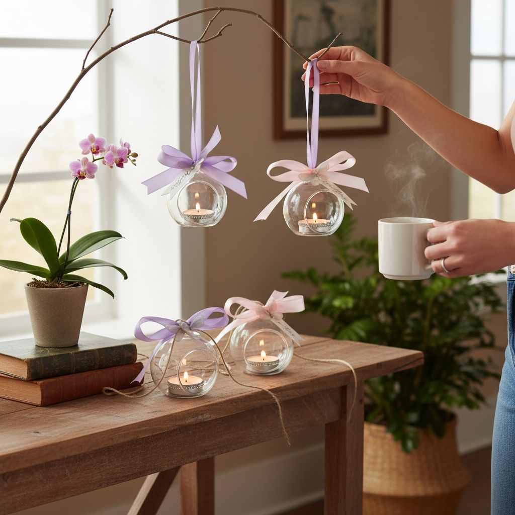 Hanging Glass tealight holder