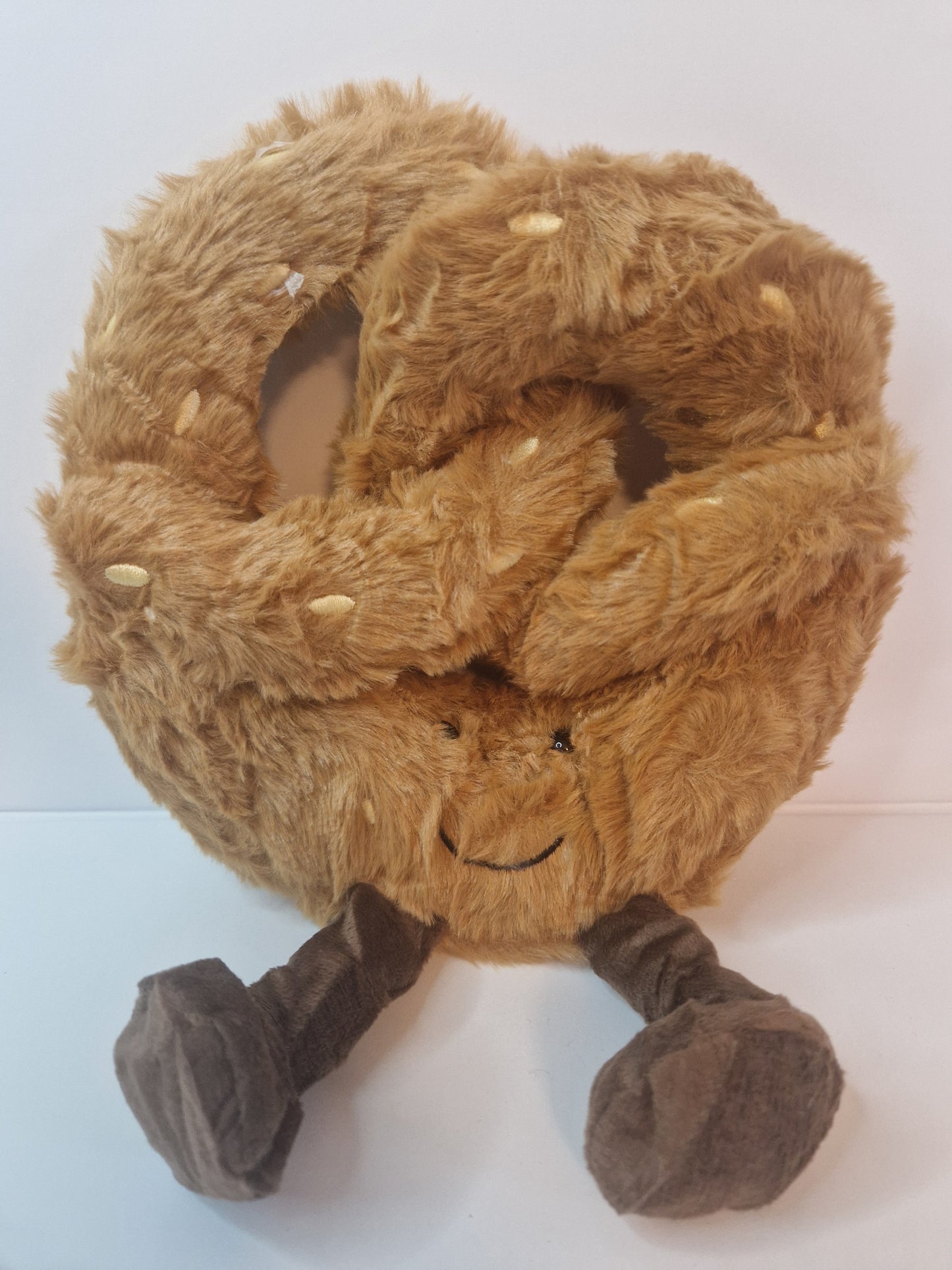 Soft Plushy pretzel with personalised carrot treat bag
