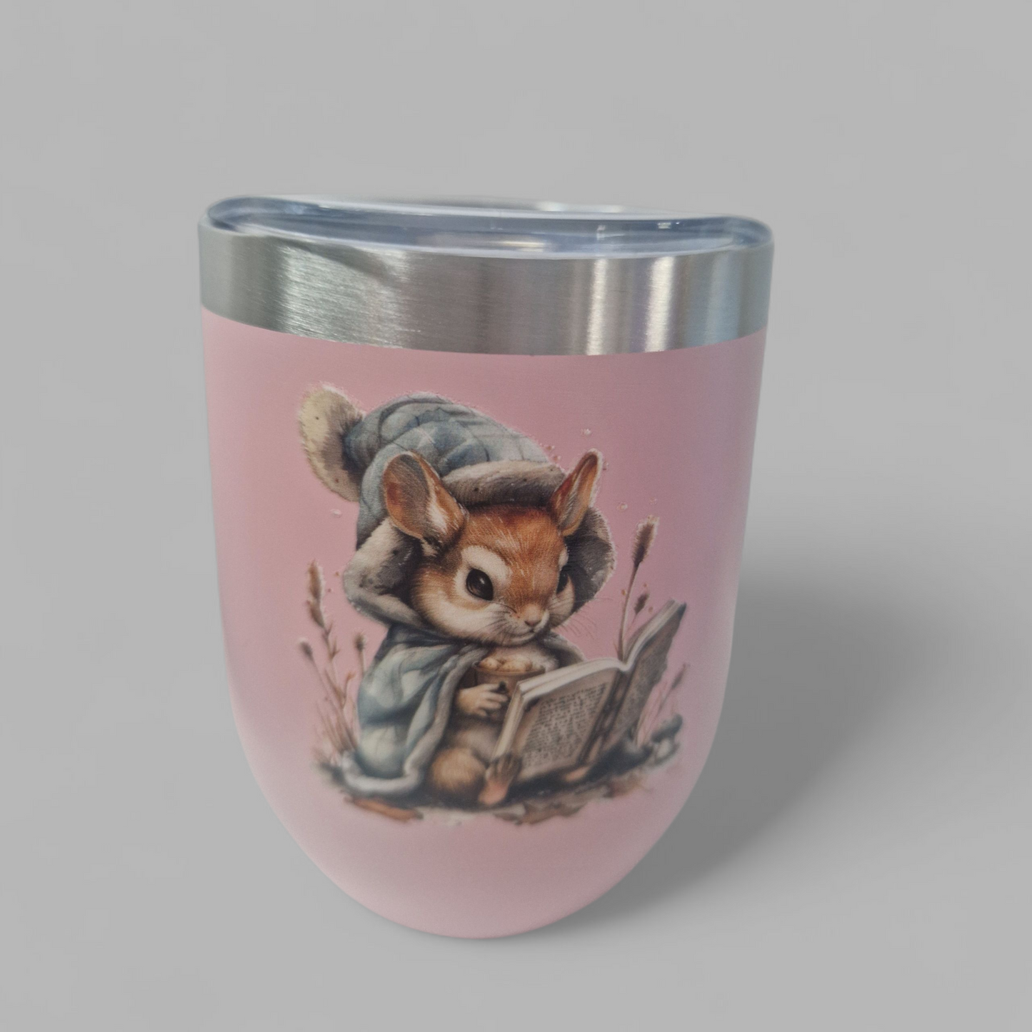 Soft Pastel Travel Mug- reading friends design