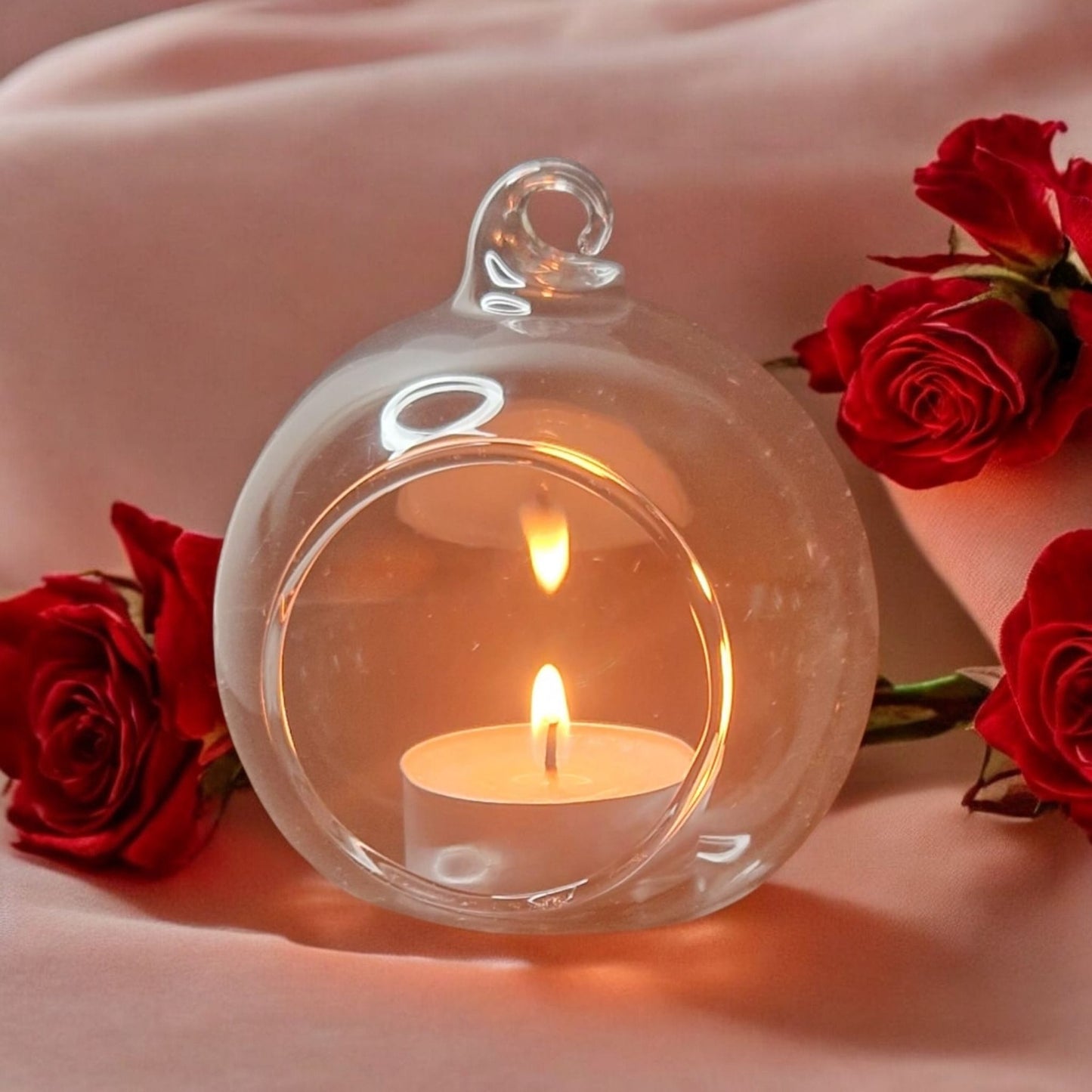 Hanging Glass tealight holder