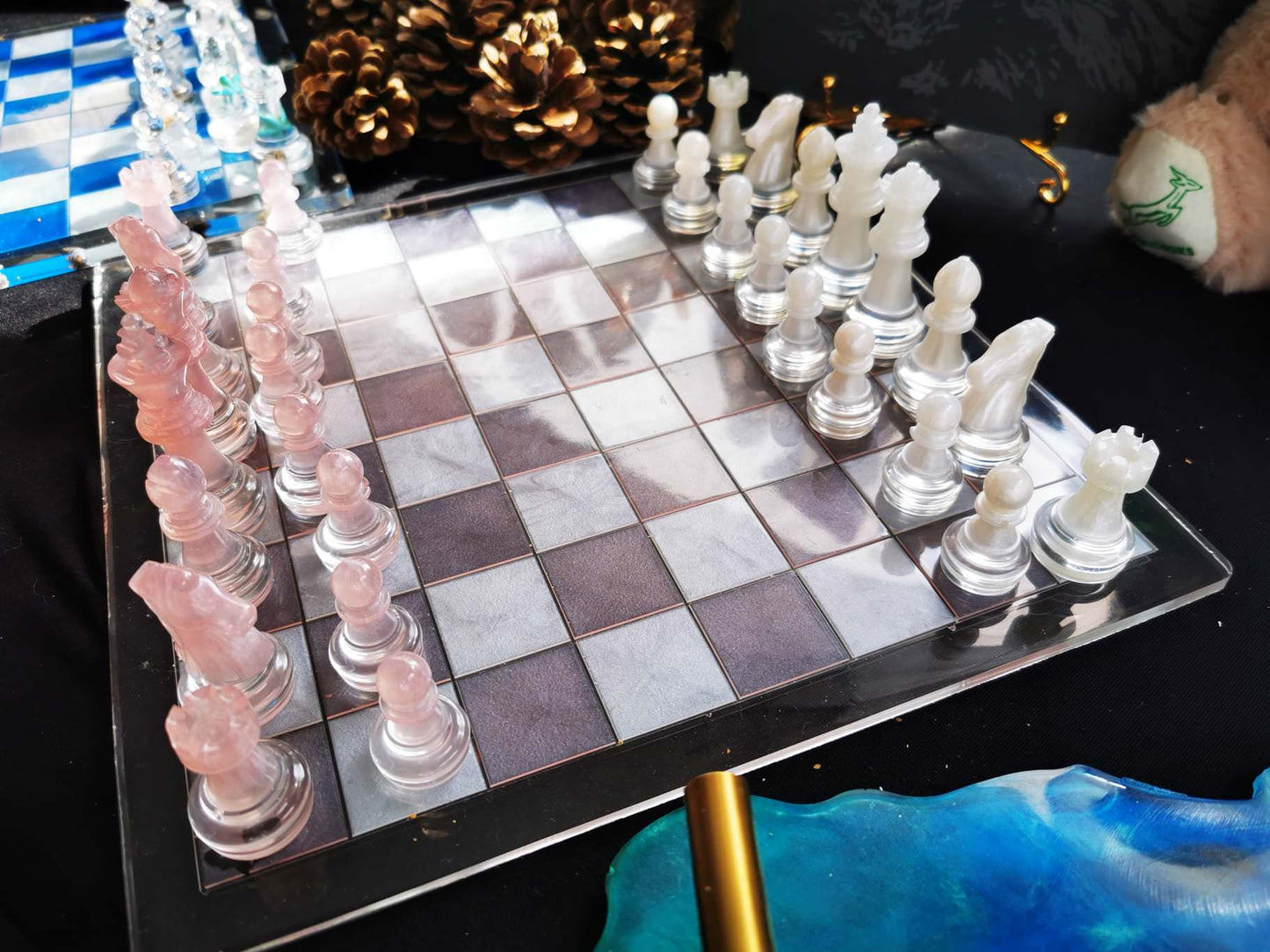 Handmade Epoxy Resin chess set