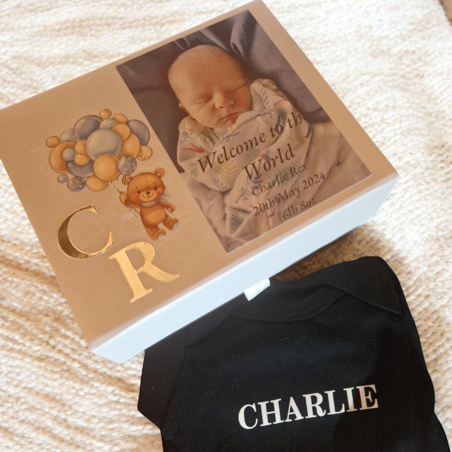 Personalised Welcome to the world baby gift