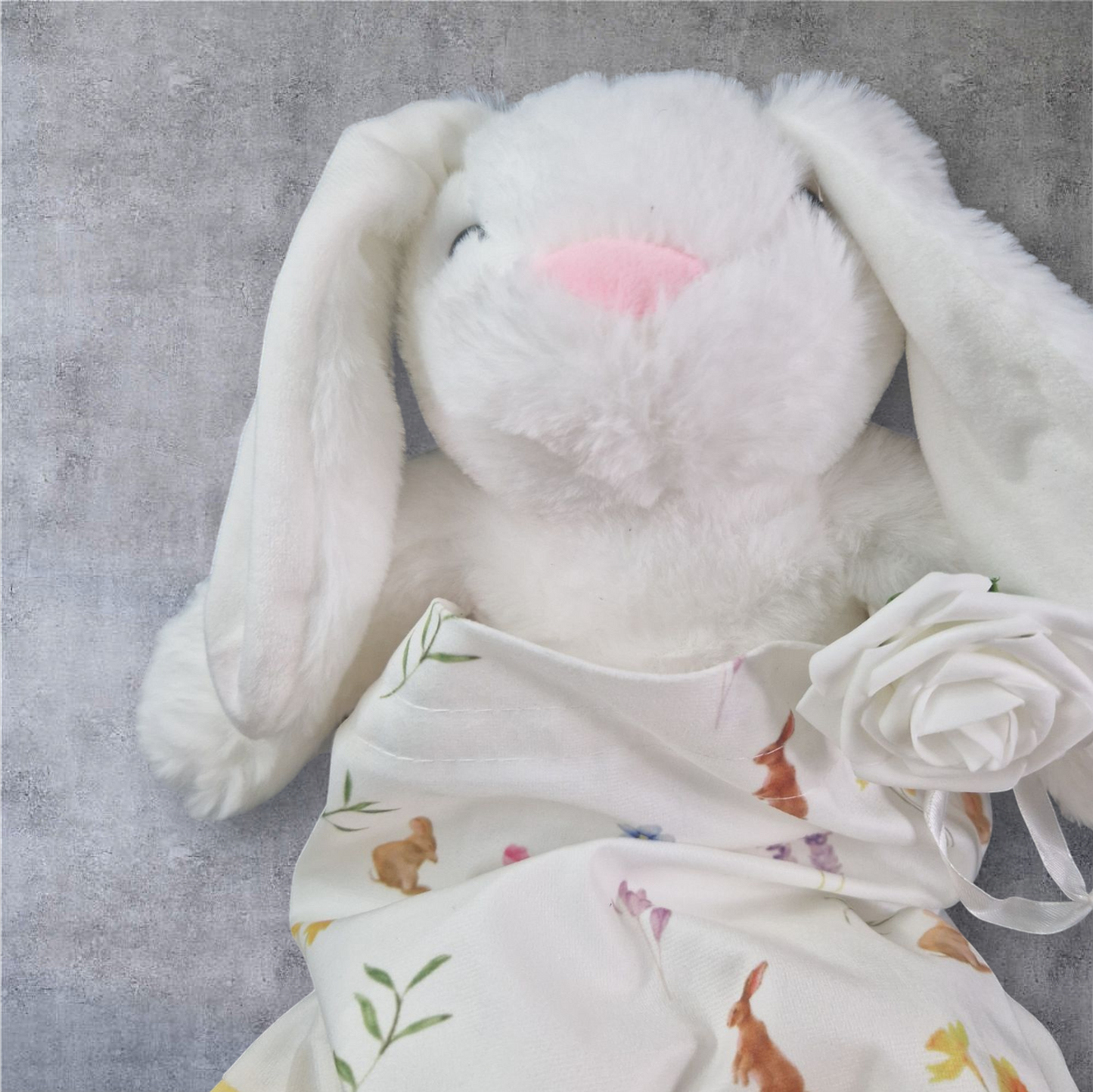 Personalised White Bunny in a Bag
