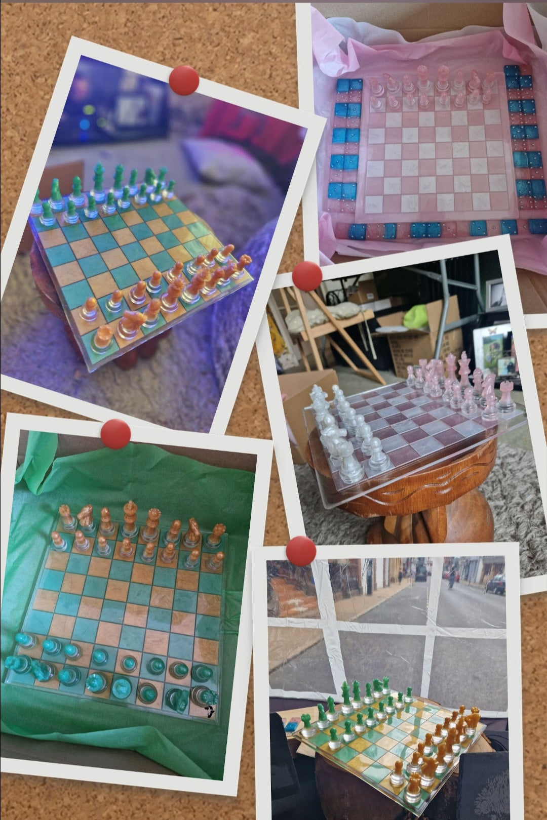 Handmade Epoxy Resin chess set