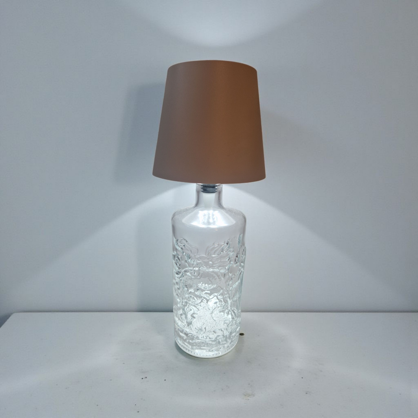 Rechargable touch glass dragon bottle lamp