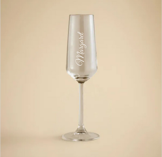 Personalised champagne flute in gift box