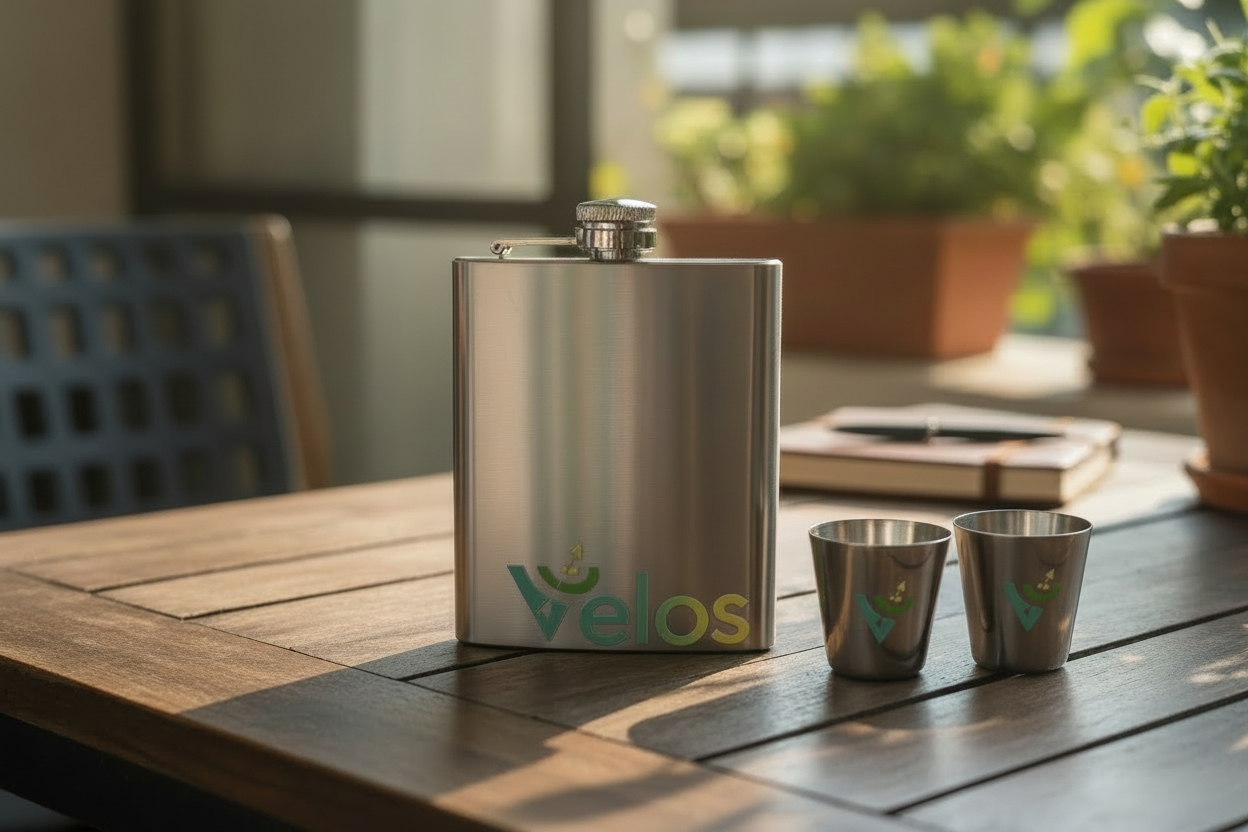 Velos hip flask set