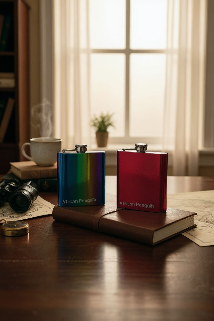 Single hip flask personalised with name