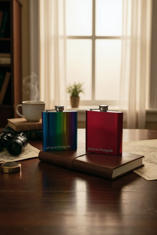 Single hip flask personalised with name