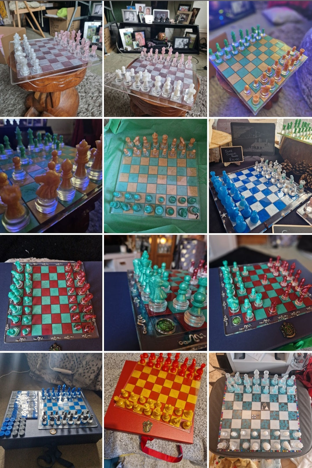 Handmade Epoxy Resin chess set