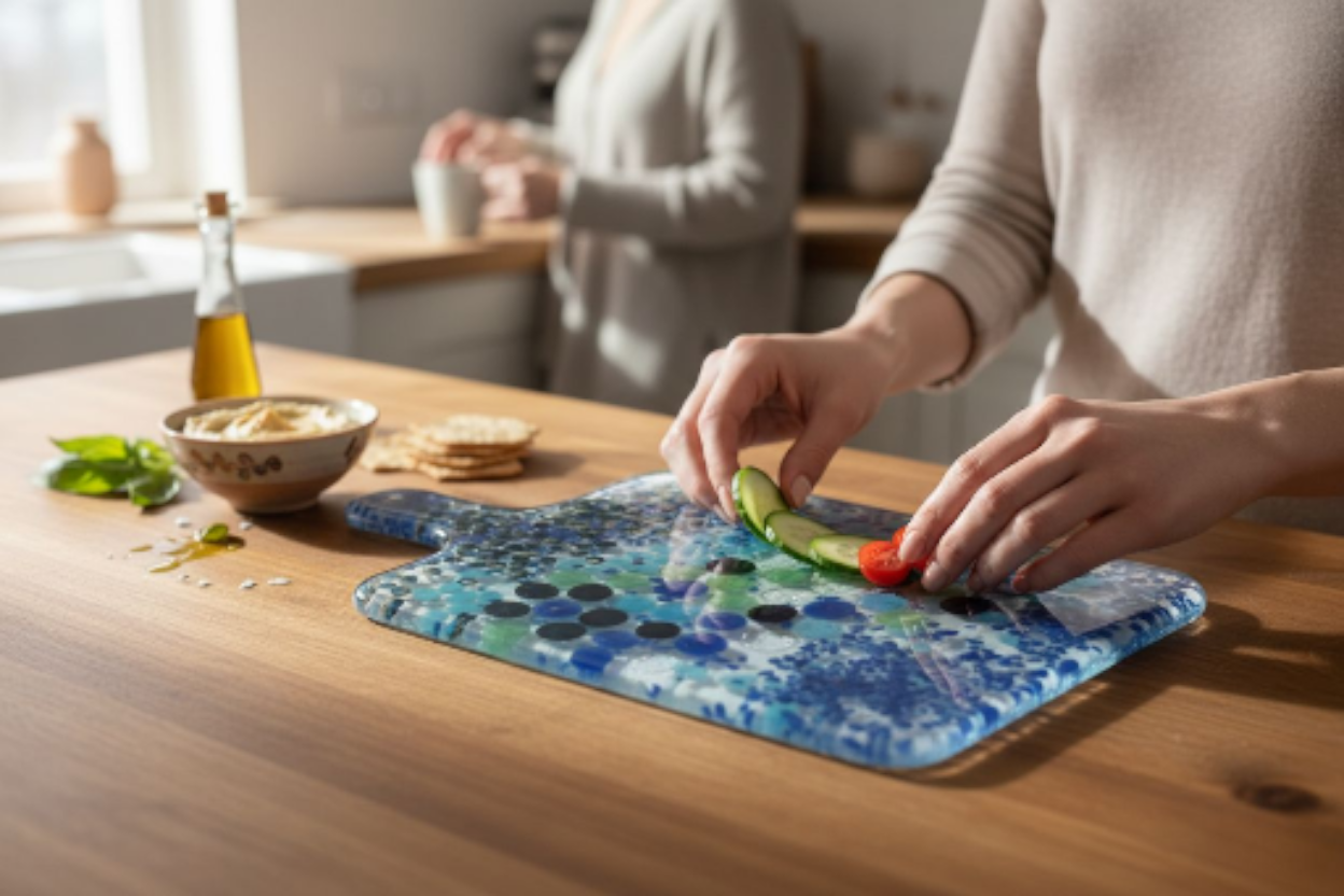 Epoxy resin chopping board