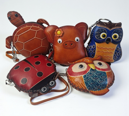 Handmade leather coin purse