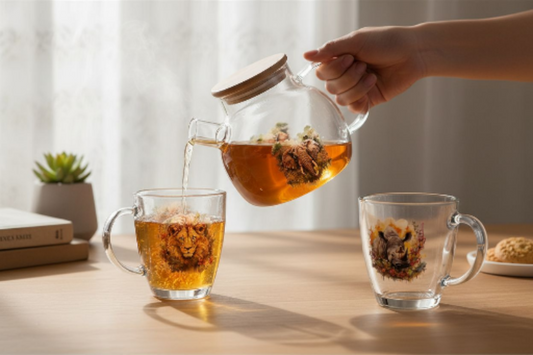 Safari glass tea set