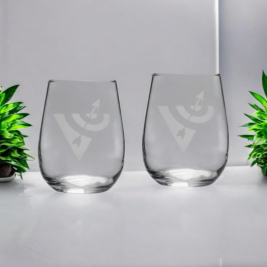 Stemless wine glasses