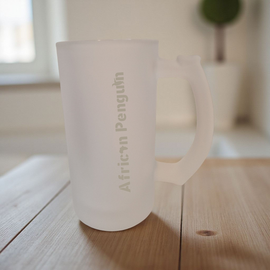 Personalised frosted beer stein