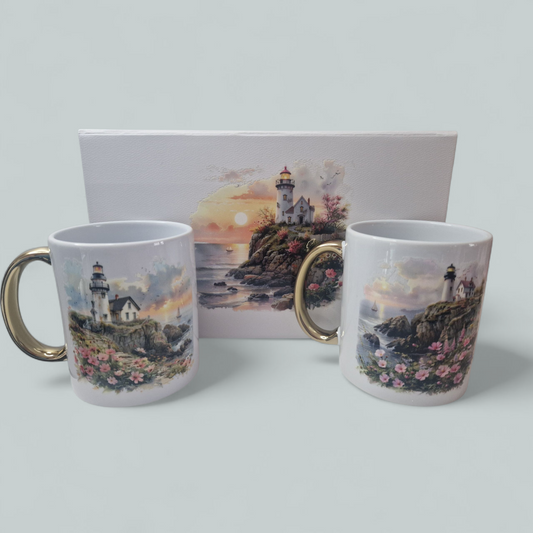 Lighthouse coffee mugs