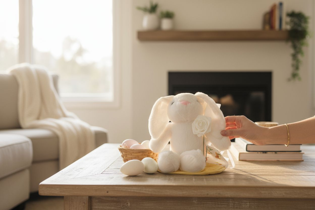 Personalised White Bunny in a Bag